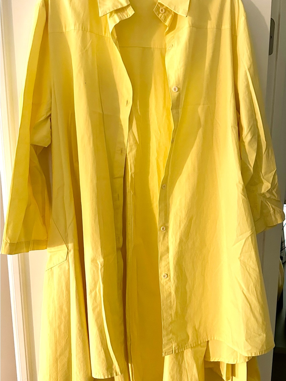 Sunny Yellow Button-Up Dress Shirt xl
